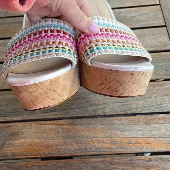 Veronica Beard Dali Woven Wedge Sandals - Picture 4 of 8